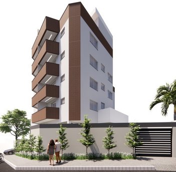 apartment em Rua GG, Arvoredo - Contagem - MG