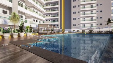 apartment em Rua Jornalista Assis Chateaubriand, Caiçara - Praia Grande - SP