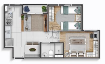 apartment em Avenida Osvaldo de Souza, Jardim Novo Ângulo - Hortolândia - SP