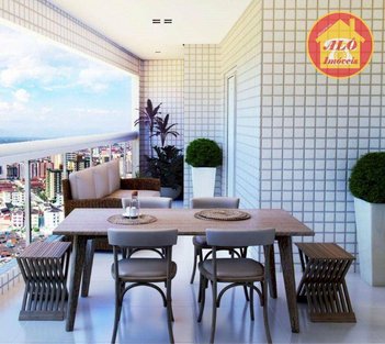 apartment em Rua João Ramalho, Aviação - Praia Grande - SP
