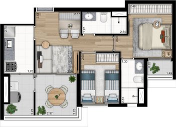 apartment em Rua Huet Bacelar, Ipiranga - São Paulo - SP