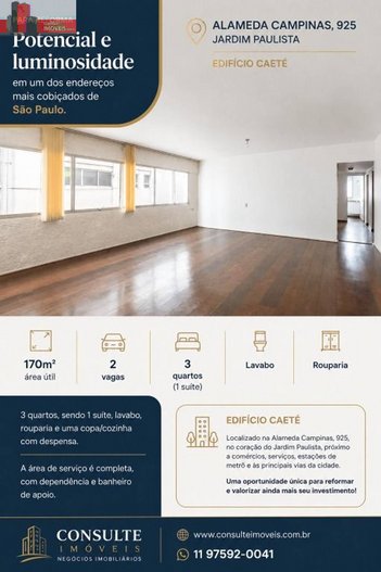 apartment em Alameda Campinas, Jardim Paulista - São Paulo - SP