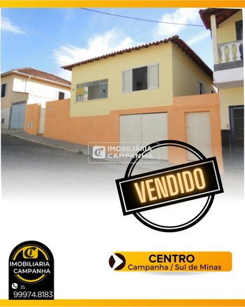 house em Rua Tristão de Alvarenga, Centro - Campanha - MG
