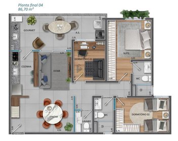 apartment em Rua Romeu de Oliveira, Residencial Jardim Perolla II - Itupeva - SP