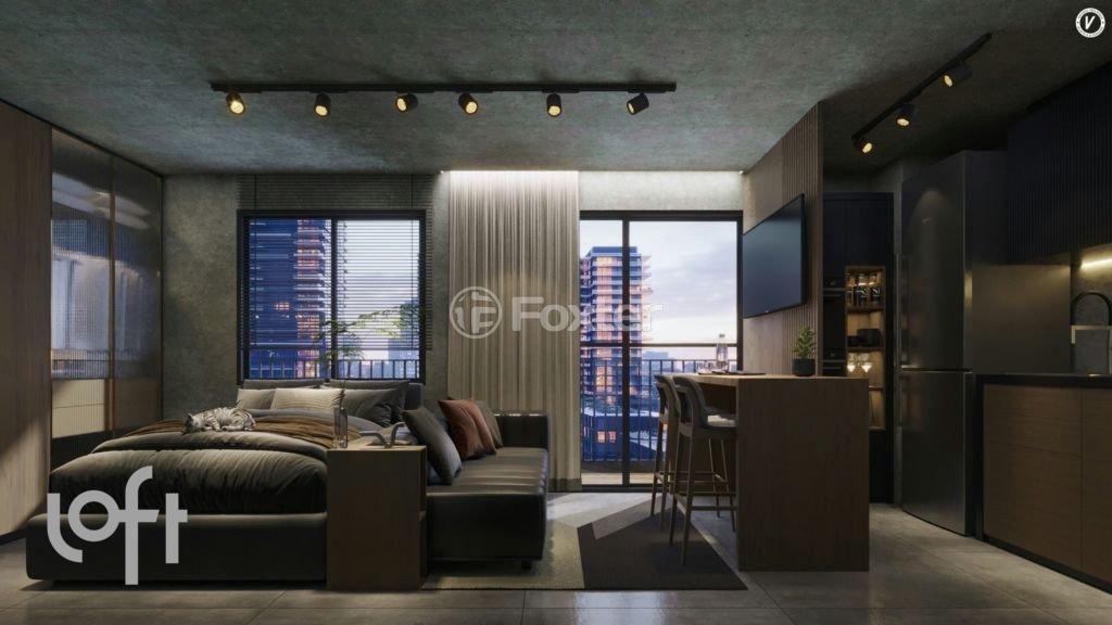 apartamento-integrado-com-sofa-cama-e-cozinha-compacta