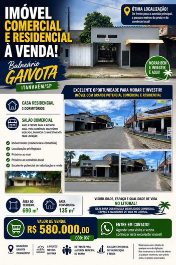 apartment em Avenida Flacides Ferreira, Gaivota (Praia) - Itanhaém - SP