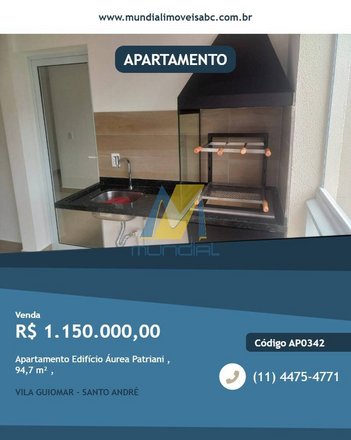 apartment em Rua David Campista, Vila Guiomar - Santo André - SP