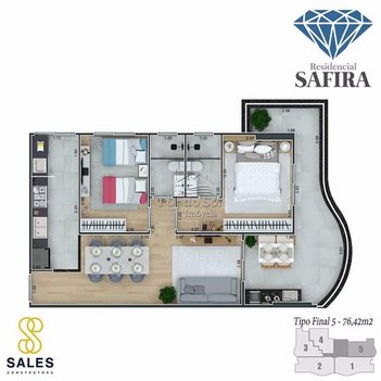 apartment em Rua Guatemala, Guilhermina - Praia Grande - SP