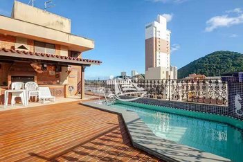 apartment em Avenida Dom Pedro I, Enseada - Guarujá - SP