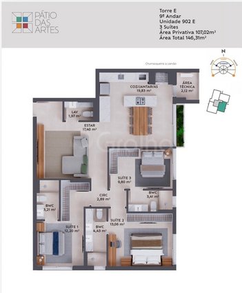 apartment em Rua da Praça, Pedra Branca - Palhoça - SC