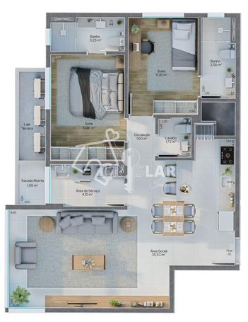 apartment em Travessa Atilio Pompermayer, Botafogo - Bento Gonçalves - RS