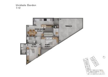 apartment em Leonel Pereira, Cachoeira do Bom Jesus - Florianópolis - SC