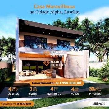 house em Alameda Atlântica, Cidade Alpha - Eusébio - CE