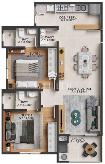 apartment em Rua Onze de Junho, Fazenda - Itajaí - SC