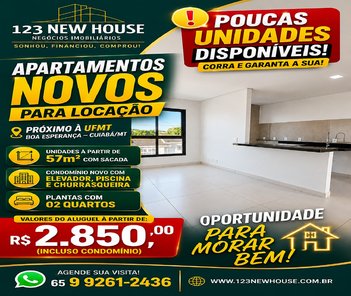 apartment em Rua Doutor Luis Felipe Sabóia Ribeiro, Nova Esperança - Cuiabá - MT