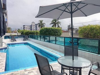 apartment em Rua Monteiro Lobato, Ocian - Praia Grande - SP