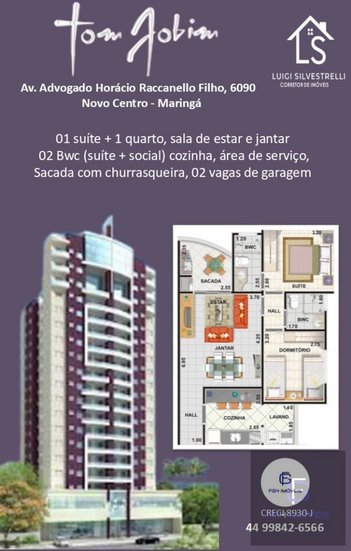 apartment em Avenida Advogado Horácio Raccanello Filho, Zona 07 - Maringá - PR