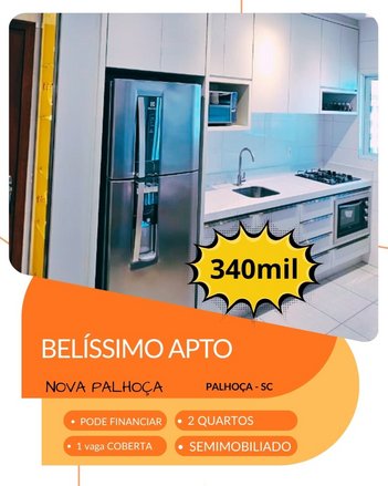 apartment em Rua Valdir de Souza Pinheiro, Nova Palhoça - Palhoça - SC