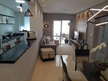 apartment em Avenida Carlos Martiniano de Andrade Bittencourt, Aviação - Praia Grande - SP