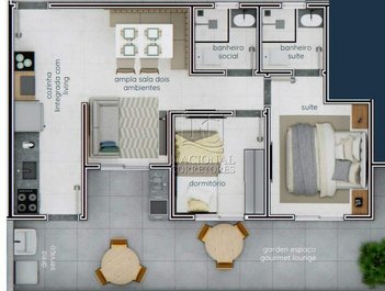 apartment em Rua das Figueiras, Campestre - Santo André - SP