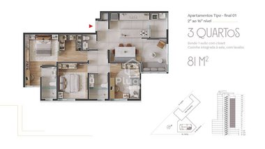 apartment em Rua Barcelona, Santa Lúcia - Belo Horizonte - MG