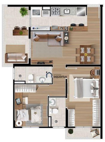apartment em Rua Raimundo Barbosa Nogueira, Palmeiras de São José - São José dos Campos - SP