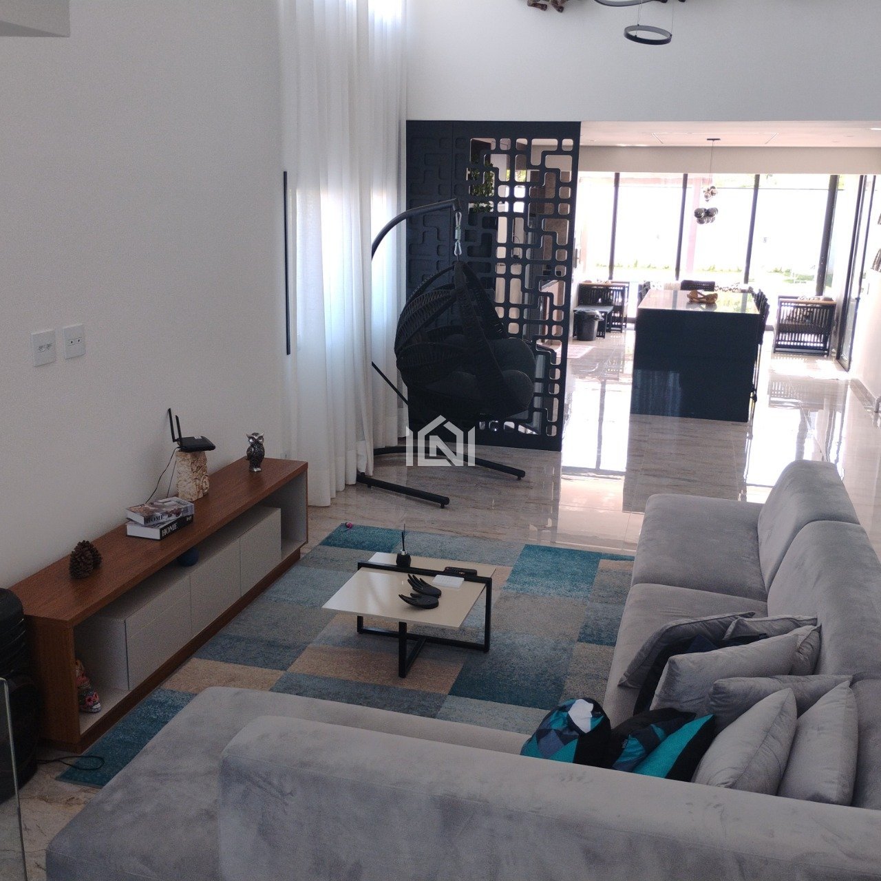 casa a venda no condominio central park - salas