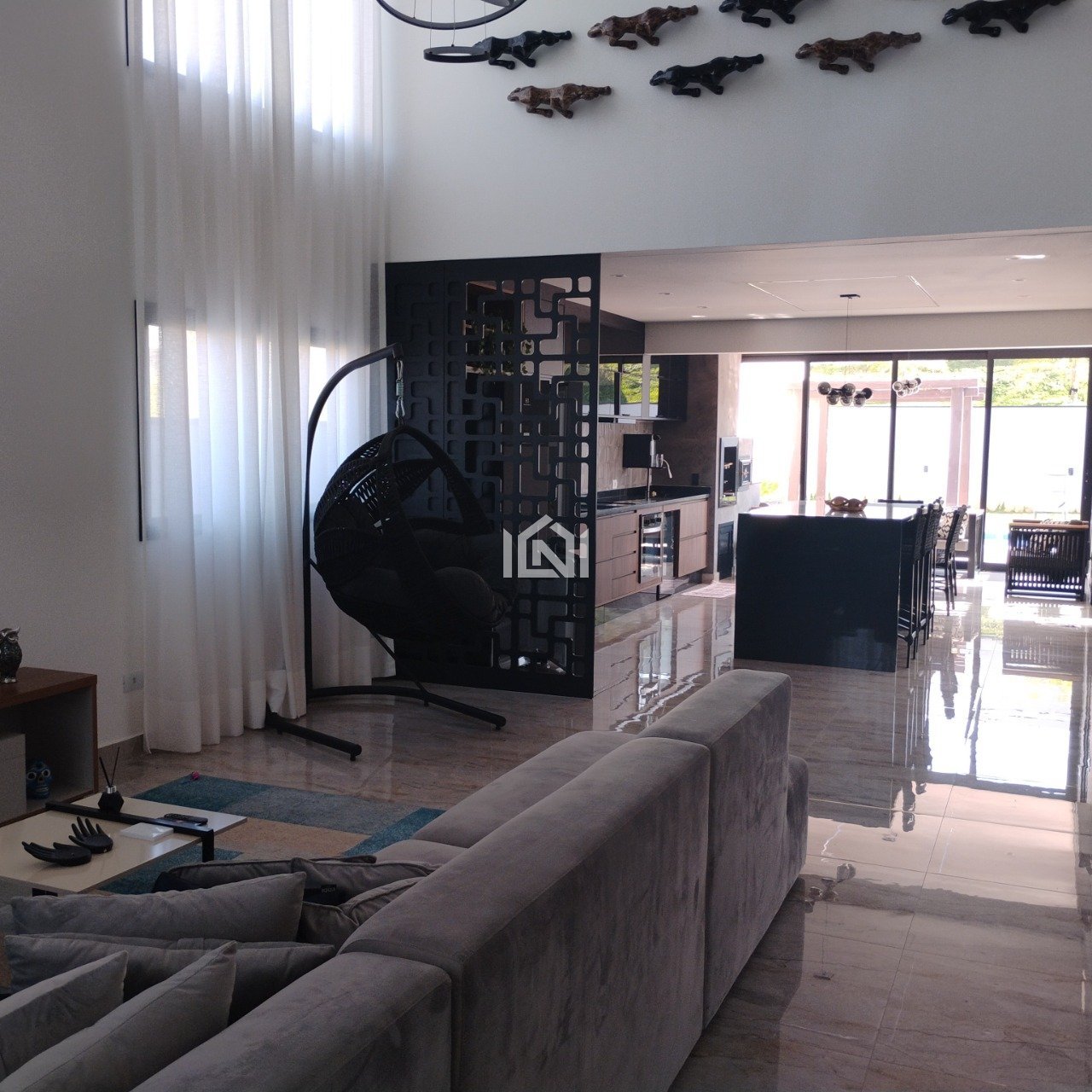 casa a venda no condominio central park - salas