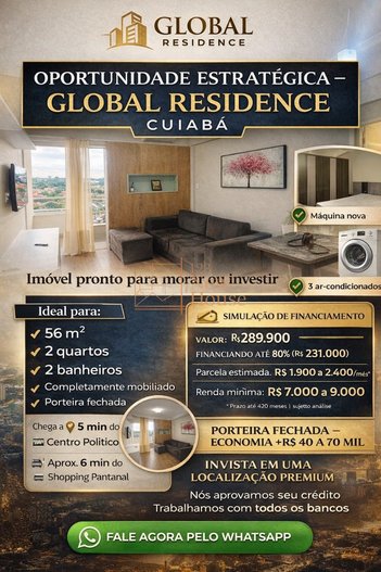 apartment em Rua Aristides Félix de Andrade, Araés - Cuiabá - MT