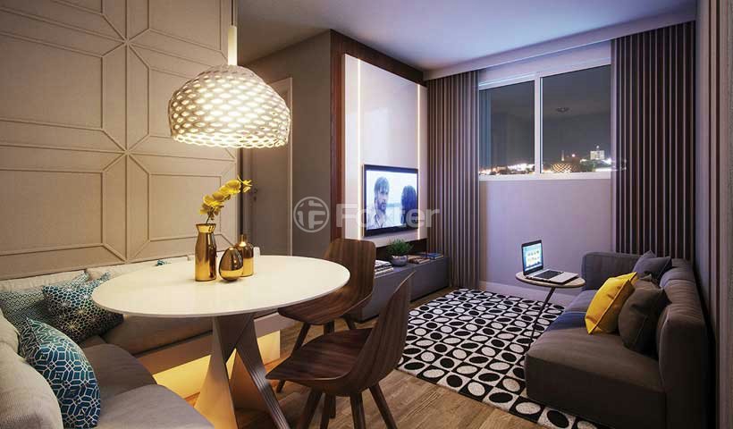 sala-de-estar-moderna-e-aconchegante-com-sofa-cinza-e-mesa-de-jantar