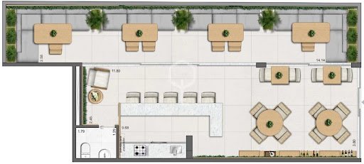 Planta 01 - 80 80m² - loja