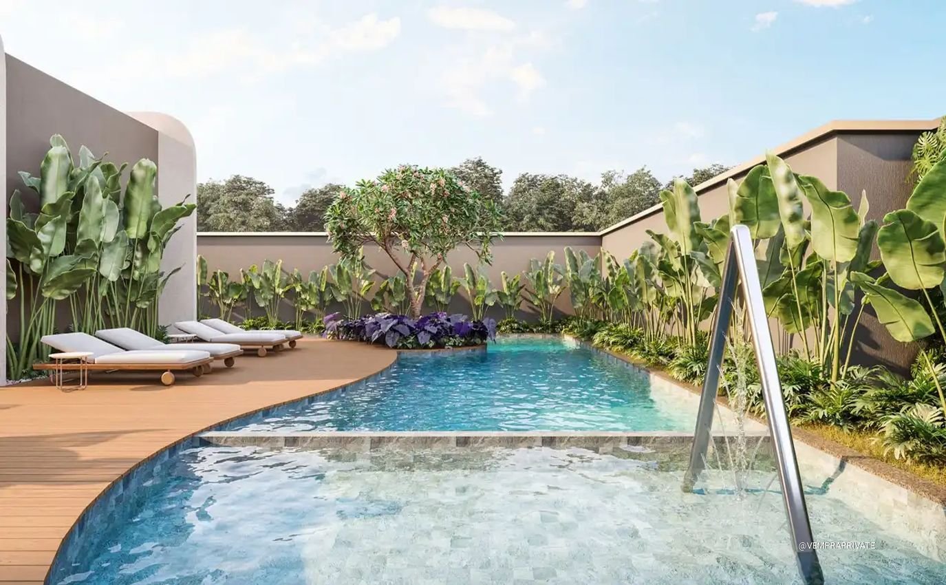 Piscina com deck
