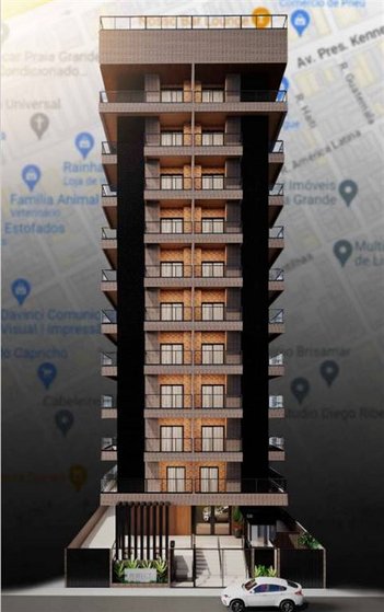 apartment em Praça Padre José de Anchieta, Guilhermina - Praia Grande - SP