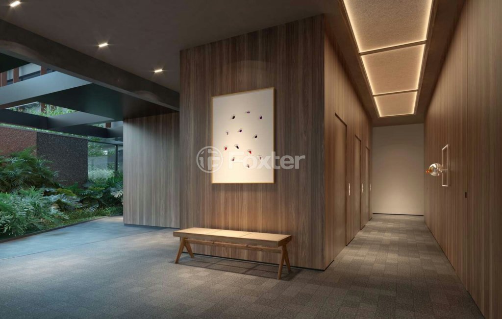 corredor-interno-com-iluminacao-embutida-e-banco-de-madeira