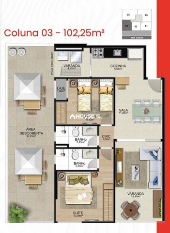 apartment em Rua Atenas, Praia do Morro - Guarapari - ES