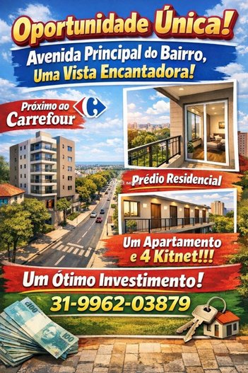 apartment em Rua Mantiqueira, Riacho das Pedras - Contagem - MG