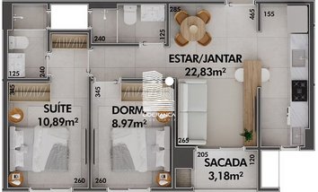 apartment em Haroldo Soares Glavan, Cacupé - Florianópolis - SC