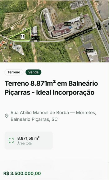 commercial_land_lot em Rua Abilio Manoel de Borba, Nossa Senhora da Conceição - Balneário Piçarras - SC