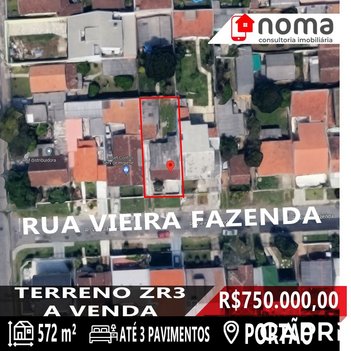 land_lot em Rua Vieira Fazenda, Portão - Curitiba - PR