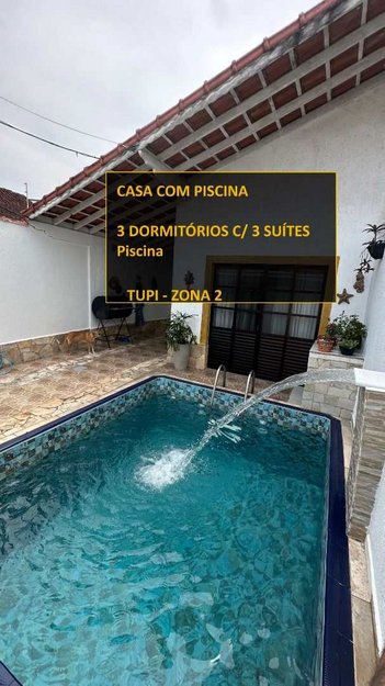 house em Rua Xavantes, Tupi - Praia Grande - SP