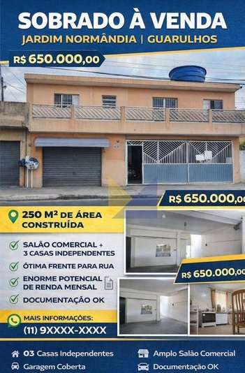 house em Rua Lauro Miller, Jardim Normandia - Guarulhos - SP