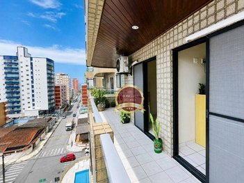 apartment em Avenida Presidente Kennedy, Guilhermina - Praia Grande - SP