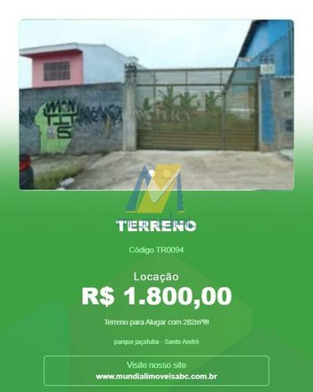 commercial_land_lot em Rua Perequê, Parque Jaçatuba - Santo André - SP