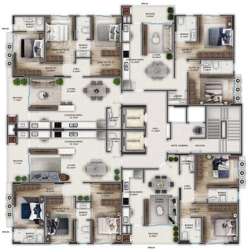 apartment em Rua 256, Meia Praia - Itapema - SC