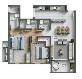 apartment em Rua Dovener Amaro Cardoso, João Paulo - Florianópolis - SC