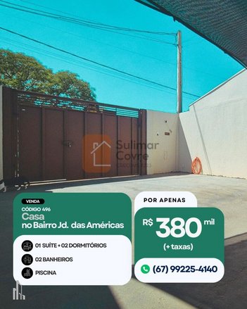 house em Rua Lilian Márcia Dias, Jardim das Américas - Três Lagoas - MS