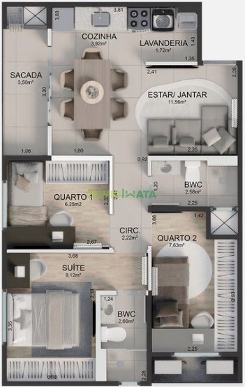 apartment em Rua dos Gerânios, Conjunto Habitacional Inocente Vila Nova Júnior - Maringá - PR