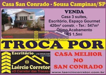 house em Rua da Urca, Caminhos de San Conrado (Sousas) - Campinas - SP