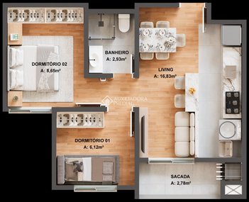 apartment em Avenida Santos Ferreira, Estância Velha - Canoas - RS