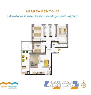 apartment em Admar Gonzaga, Itacorubi - Florianópolis - SC